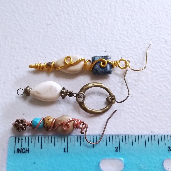 3 Pairs of Handmade Earrings! Winter Birthdays ~ Gift Exchange ~ Office Party - Picture 11 of 11